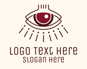 Optical - Red Tribal Aesthetic Eye logo design
