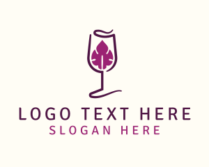 Alcohol - Wine Leaf Liquor logo design