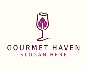 Wine Leaf Liquor logo design