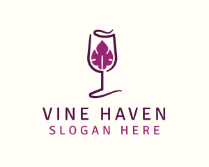 Wine Leaf Liquor logo design