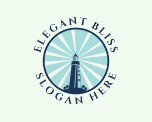 Spot Light - Blue Lighthouse Beacon logo design