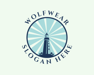 Tourism - Blue Lighthouse Beacon logo design