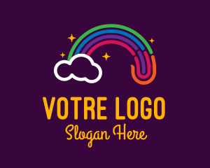 Magical Rainbow Cloud Logo