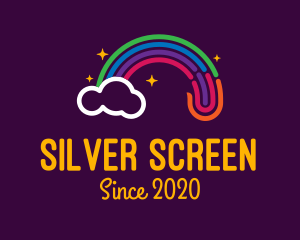 Lesbian - Magical Rainbow Cloud logo design