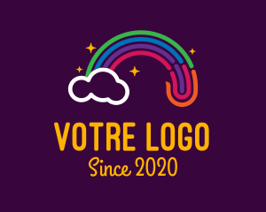 Allies - Magical Rainbow Cloud logo design