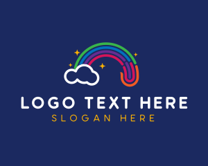 Magical Rainbow Cloud logo design