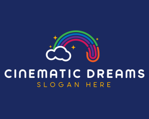 Magical Rainbow Cloud logo design