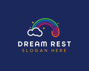 Magical Rainbow Cloud logo design