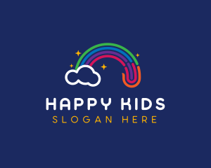 Magical Rainbow Cloud logo design