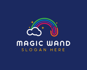 Magical Rainbow Cloud logo design