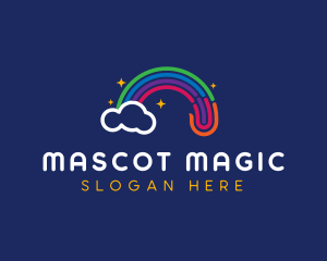 Magical Rainbow Cloud logo design