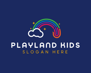 Magical Rainbow Cloud logo design