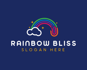 Magical Rainbow Cloud logo design