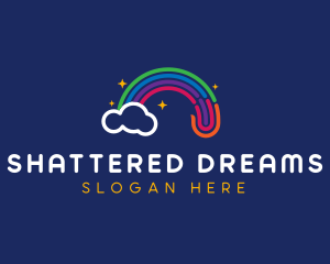 Magical Rainbow Cloud logo design