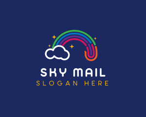 Magical Rainbow Cloud logo design