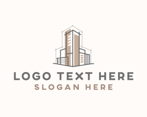 Skyscraper - Architecture Building Contractor logo design