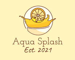 Orange Juice Splash logo design