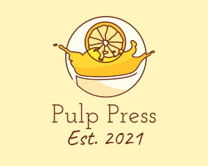 Pulp - Orange Juice Splash logo design