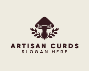 Organic Garden Mushroom logo design