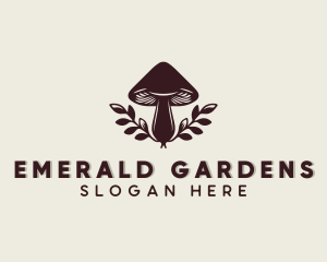 Organic Garden Mushroom logo design