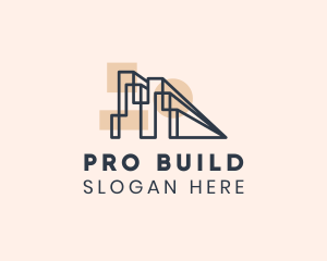 Minimalist Building Line logo design