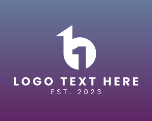 Letter B - Minimalist Negative Space Initial logo design