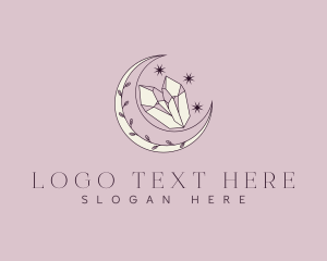 Luxurious - Cosmic Moon Gem logo design
