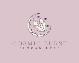 Cosmic Moon Gem logo design