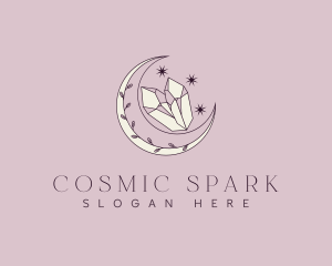 Cosmic Moon Gem logo design