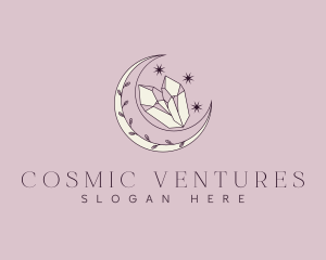 Cosmic Moon Gem logo design