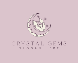 Cosmic Moon Gem logo design