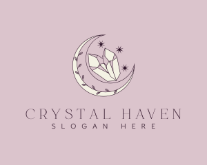 Cosmic Moon Gem logo design