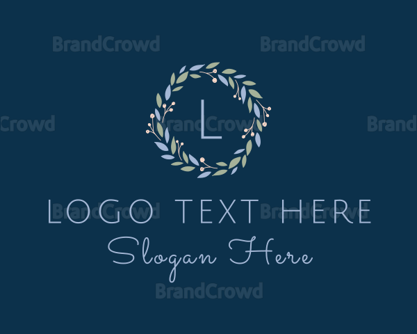 Ornamental Flower Wreath Logo