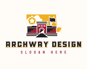 Archway - Maryland Military Building logo design