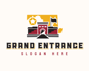 Entrance - Maryland Military Building logo design