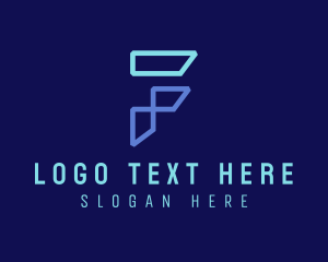 Mobile - Financial Tech Letter F logo design