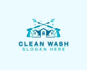 Pressure Washer Cleaning logo design