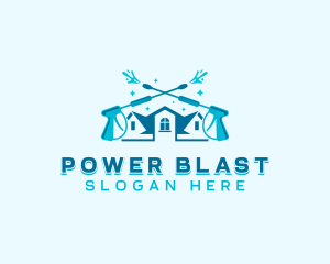 Pressure Washer Cleaning logo design