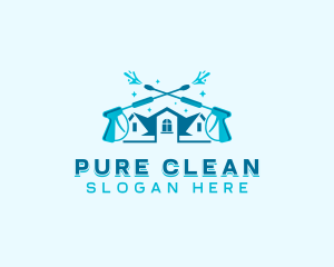 Pressure Washer Cleaning logo design