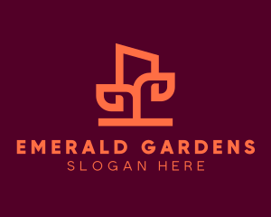 Modern Garden Plant logo design