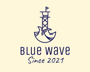 Blue Watchtower Structure logo design