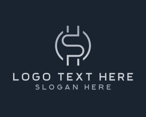 Silver - Gray Cryptocurrency Letter S logo design