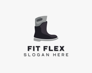 Rain Boots Shoe logo design