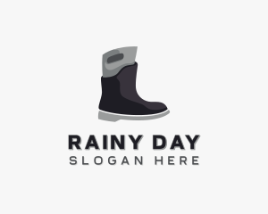 Rain Boots Shoe logo design