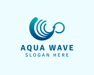 Ocean Wave Lines logo design