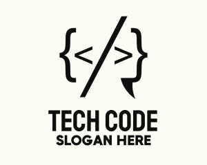Code - Tech Programming Code logo design