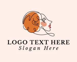 Hair Salon - Woman Face Beauty Spa logo design