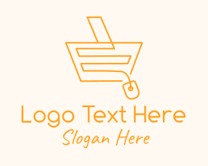 Shopping Cart - Computer Mouse Shopping Cart logo design