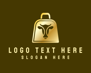 Cow - Golden Cow Bell logo design