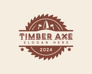 Tree Saw Lumber logo design